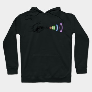 Hand shooting rainbow beams Hoodie